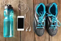 A members view to online workout and stress in the comfort of their own surroundings